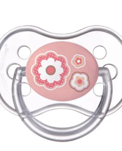 Canpol babies smoczek uspokajający silikon 6-18m okrągły różowy NEWBORN BABY