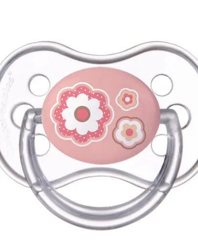 Canpol babies smoczek uspokajający silikonowy różowy 0-6m okrągły NEWBORN BABY
