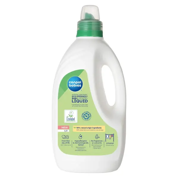 CANPOL HIPOALERGICZNY EKO PŁYN DO PRANIA DLA NIEMOWLĄT 1500ML