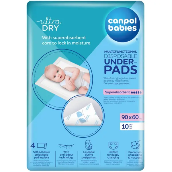 Canpol Babies Wielofunkcyjne Podkłady higieniczne 90x60 cm z przylepcem 