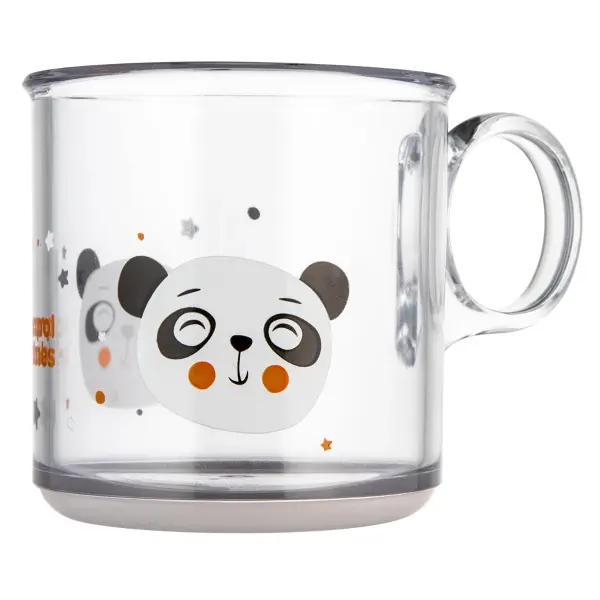 CANPOL KUBEK ANTYPOŚLIZGOWY Z UCHEM EXOTIC ANIMALS PANDA 170ML