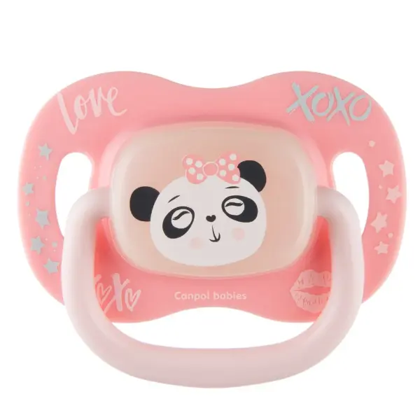 CANPOL SMOCZEK USPOKAJAJĄCY SILIKONOWY OKRĄGŁY EXOTIC ANIMAL PANDA 6-18m1SZT
