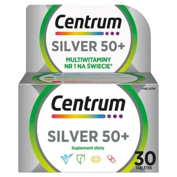 CENTRUM SILVER 50+ ZESTAW WITAMIN I MINERAŁÓW MULTIWITAMINY 30 TABLETEK