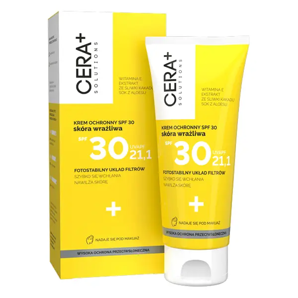 Cera+ Solutions Krem ochronny SPF 30 skóra wrażliwa, 50 ml