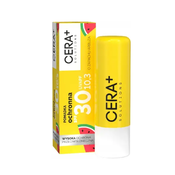 Cera+ Solutions Pomadka ochronna SPF 30 o zapachu arbuza, 4,9 g
