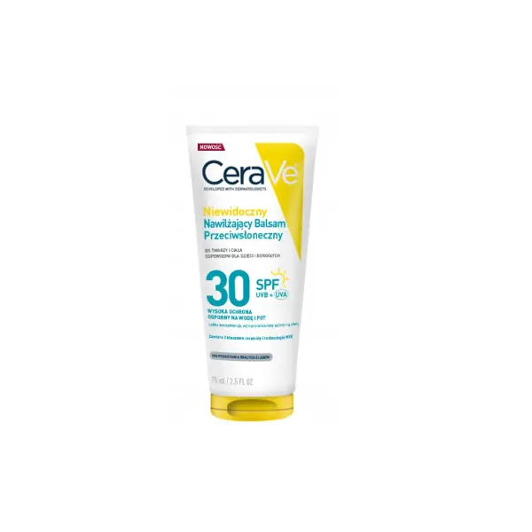 CERAVE NIEWIDOCZNY NAWILŻAJĄCY BALSAM PRZECIWSŁONECZNY WYSOKA OCHRONA SPF30  75M