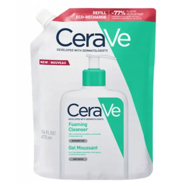 CERAVE OCZYSZCZAJĄCY ŻEL DO MYCIA TWARZY I CIAŁA REFILL 473 ML