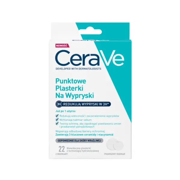 CERAVE PATCH PLASTRY NA WYPRYSKI 22 SZT.