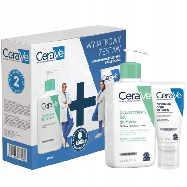 CERAVE XMASS25 SET OCZYSZCZAJĄCY ŻEL DO MYCIA + KREM ZESTAW
