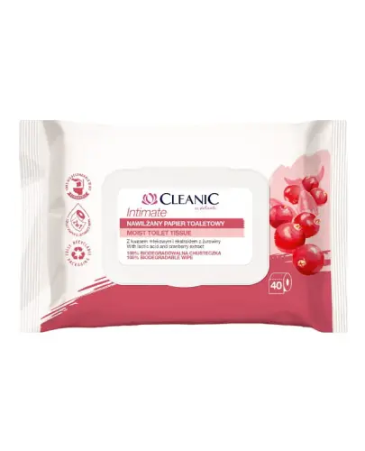 Cleanic Intimate nawilżany papier toaletowy 40 sztuk