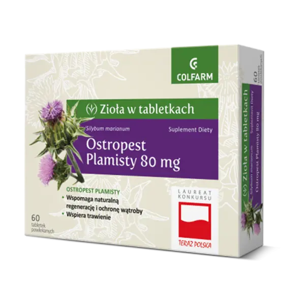 Colfarm Ostropest Plamisty 80 mg, 60 tabletek powlekanych