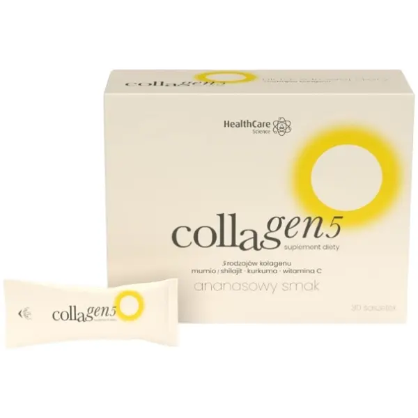 COLLAGEN 5 KOLAGEN 5 RODZAJÓW KOLAGENU SMAK ANANASOWY 30 SASZETEK