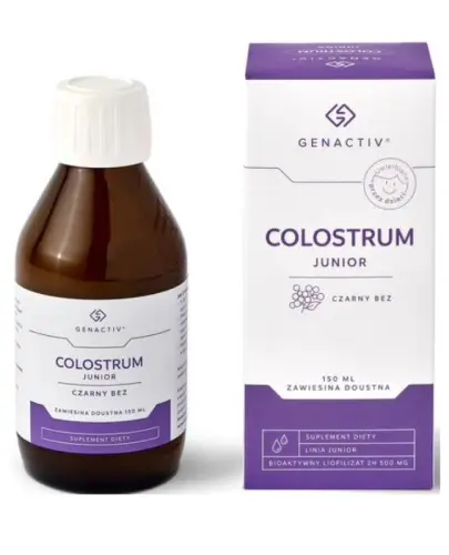 COLOSTRUM GENACTIV JUNIOR CZARNY BEZ NA ODPORNOŚĆ DLA DZIECI 150 ML