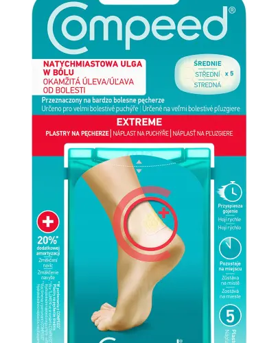 COMPEED PLASTRY NA PĘCHERZE NA PIĘTACH ULGA W BÓLU 5 SZTUK