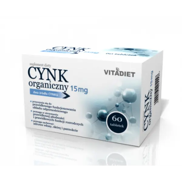 CYNK ORGANICZNY 15mg 60 tabl. VITADIET