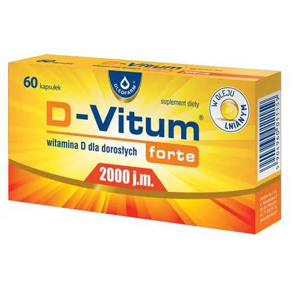 D-Vitum Forte Witamina D 2000 j.m., 60 kapsułek