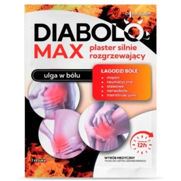 DIABOLO MAX Plaster silnie rozgrzewający 13 x 10 1 szt.