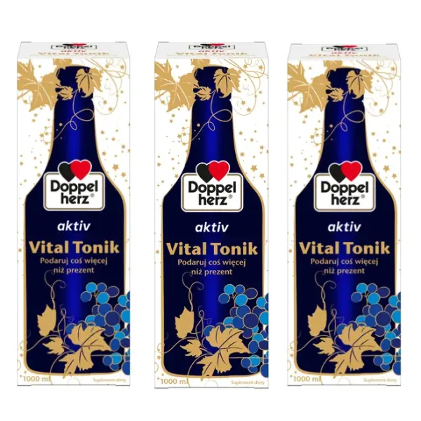 DOPPELHERZ ACTIV VITAL TONIK ZESTAW 1000 ML X 3 SZT. NA PREZENT!