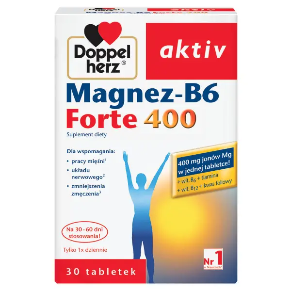 Doppelherz Aktiv Magnez B6 Forte 400 mg, 30 tabletek