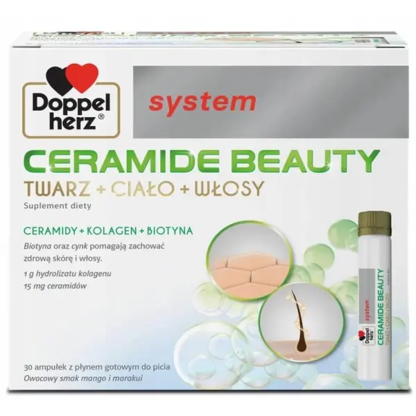 DOPPELHERZ CERAMIDE BEAUTY Twarz, ciało, włosy 30 amp. 