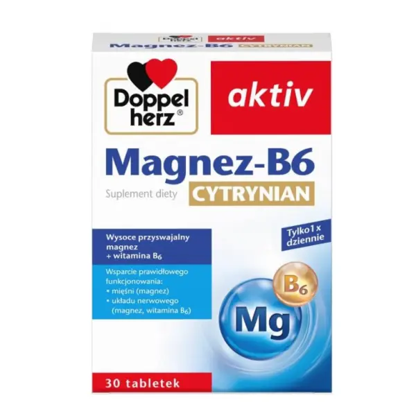 DOPPELHERZ Magnez B6 CYTRYNIAN 30 tabl. 