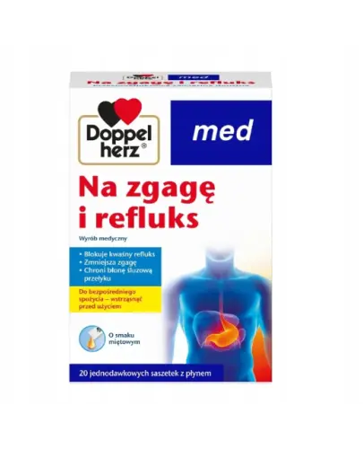 DOPPELHERZ MED NA ZGAGĘ I REFLUKS 20 SASZETEK Z PŁYNEM 