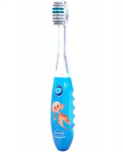 DR SCOTT SZCZOTECZKA DO MYCIA ZĘBÓW Z MINUTNIKIEM NIEBIESKA RYBKA 1SZT.