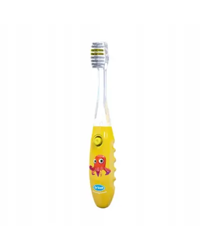 DR SCOTT SZCZOTECZKA DO MYCIA ZĘBÓW Z MINUTNIKIEM ZÓŁTY OŚMIORNICZKA  1 SZT.
