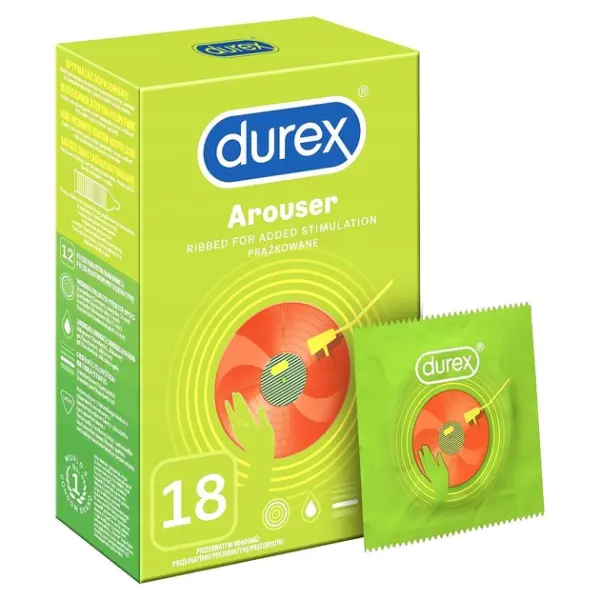 Durex Arouser prezerwatywy prążkowane 18 szt.