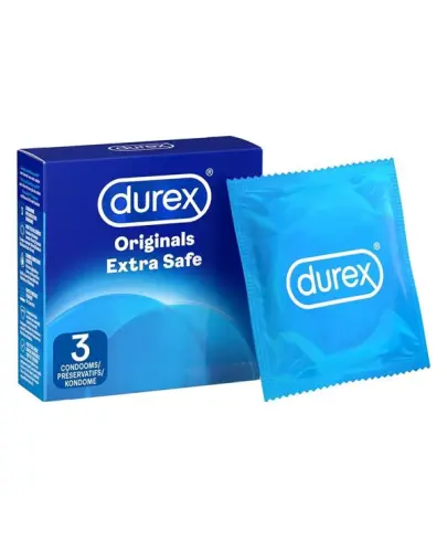 DUREX EXTRA SAFE ORIGINALS PREZERWATYWY GRUBSZE 3 SZTUKI