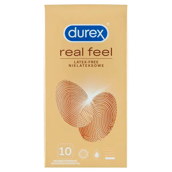 Durex Real Feel Prezerwatywy bez lateksu, 10 sztuk