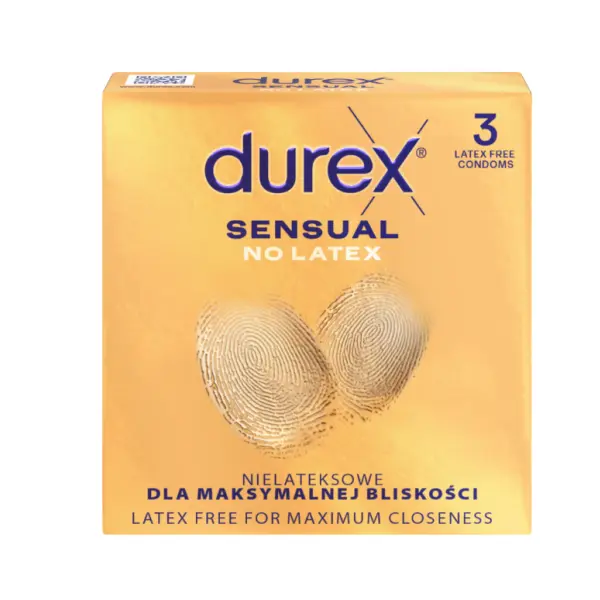 DUREX SENSUAL BEZ LATEKSU PREZERWATYWY DLA MAKSYMALNEJ BLISKOŚCI 3 SZT.