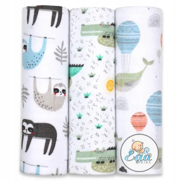EGA KIDS PIELUCHA BAMBUSOWA BAMBUS OTULACZ ZESTAW 8 60/60 3 SZTUKI