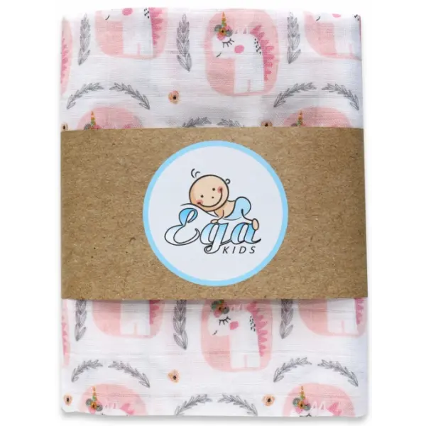 EGA KIDS PIELUCHA BAMBUSOWA OTULACZ 120/120 JEDNOROŻEC 1 SZTUKA