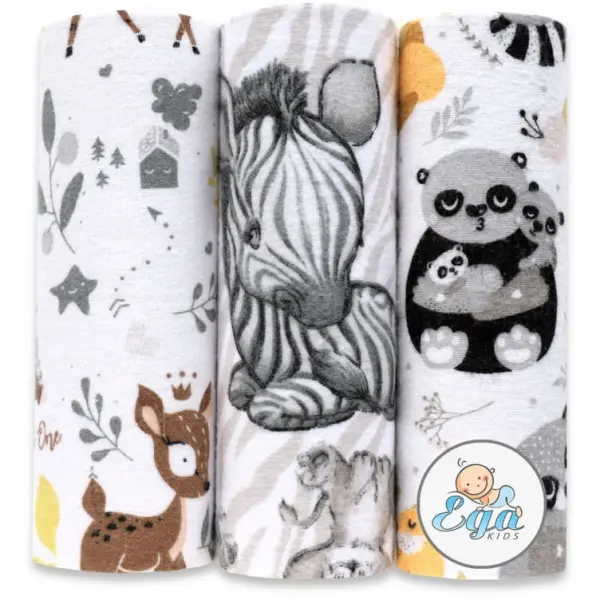 EGA KIDS PIELUCHA FLANELOWA FLANELA 70/80 ZESTAW 5 3 SZTUKI