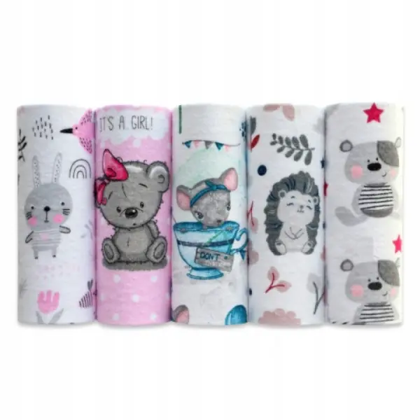 EGA KIDS PIELUCHA FLANELOWA FLANELA ZESTAW 1 70/80 5 SZTUK