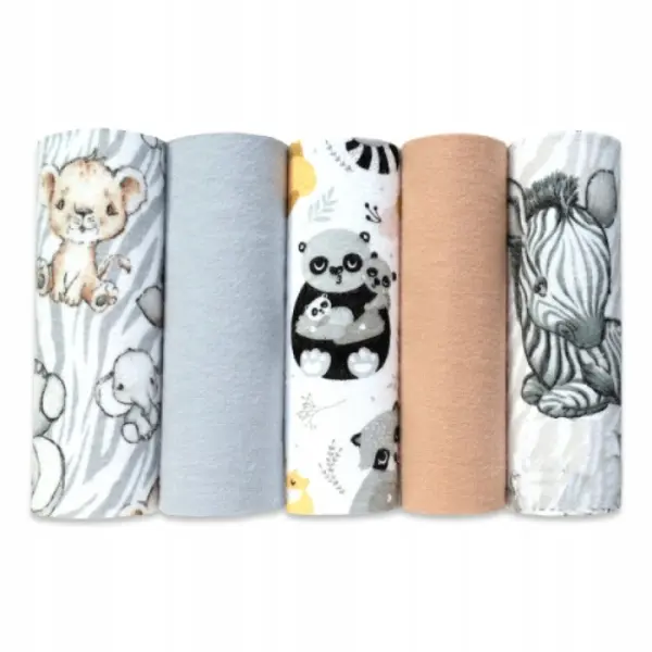 EGA KIDS PIELUCHA FLANELOWA FLANELA ZESTAW 3 70/80 7060 5 SZTUK