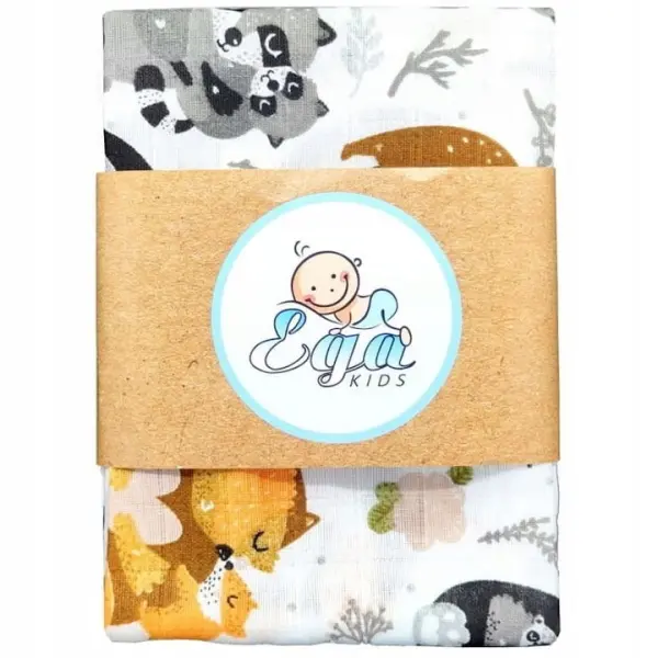 EGA KIDS PIELUCHA MUŚLINOWA OTULACZ LEŚNA RODZINA 120/120 1 SZTUKA