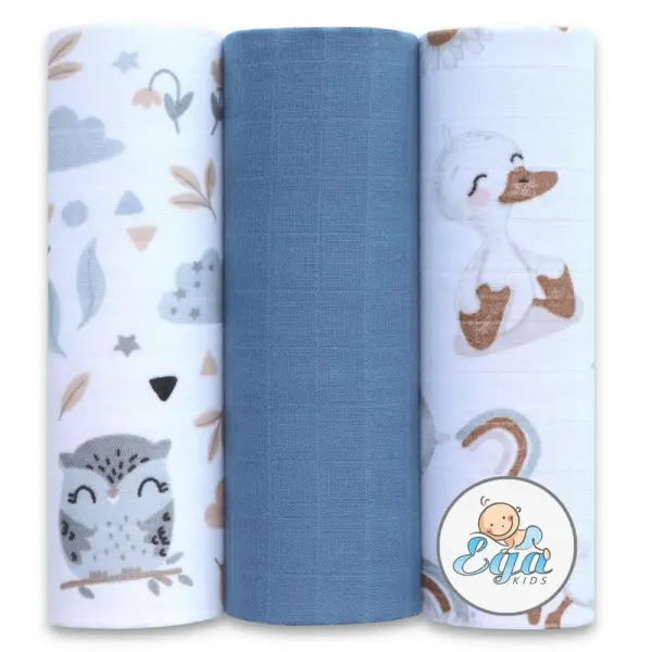 EGA KIDS PIELUCHY PIELUCHA MUŚLINOWA 3 SZTUKI 60/80 ZESTAW 57 3 SZTUKI