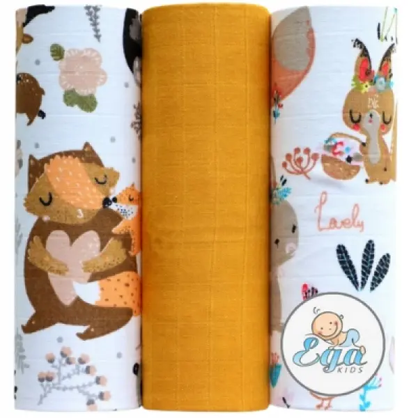 EGA KIDS PIELUCHY PIELUCHA MUŚLINOWA ZESTAW NR 20 60/80 3 SZTUKI