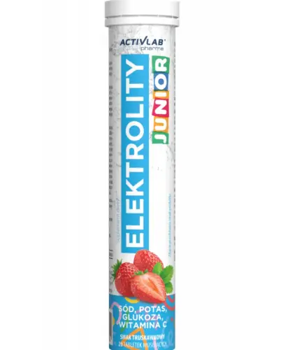 ELEKTROLITY JUNIOR SMAK TRUSKAWKOWY 20 TABLETEK MUSUJĄCYCH