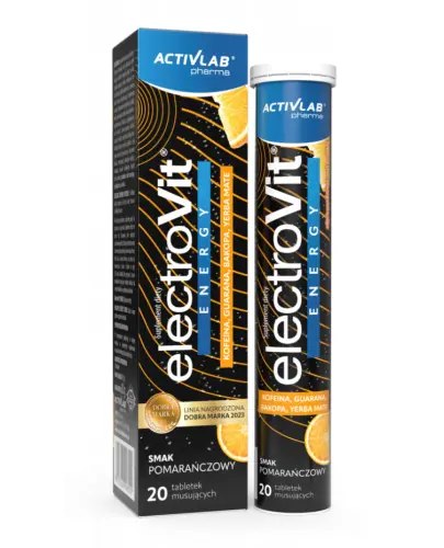 ELEKTROVIT ENERGY KOFEINA, GUARANA, YERBA 20 TABLETEK MUSUJĄCYCH