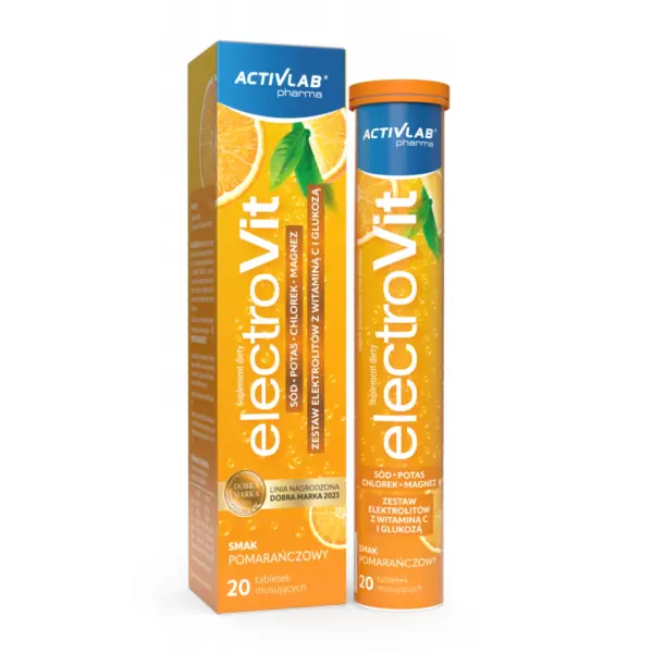 ELEKTROVIT POMARAŃCZA ELEKTROLITY 20 TABLETEK MUSUJĄCYCH