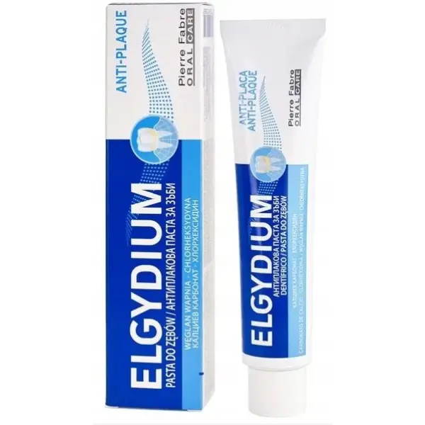 ELGYDIUM  ANTI-PLAQUE  PASTA DO ZĘBÓW ANTYBAKTERYJNA 75ML