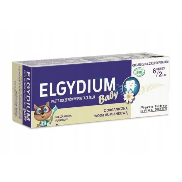 ELGYDIUM BABY  PASTA DO ZĘBÓW DLA DZIECI 6M-2LAT Z WODĄ RUMIANKOWĄ 30ML 