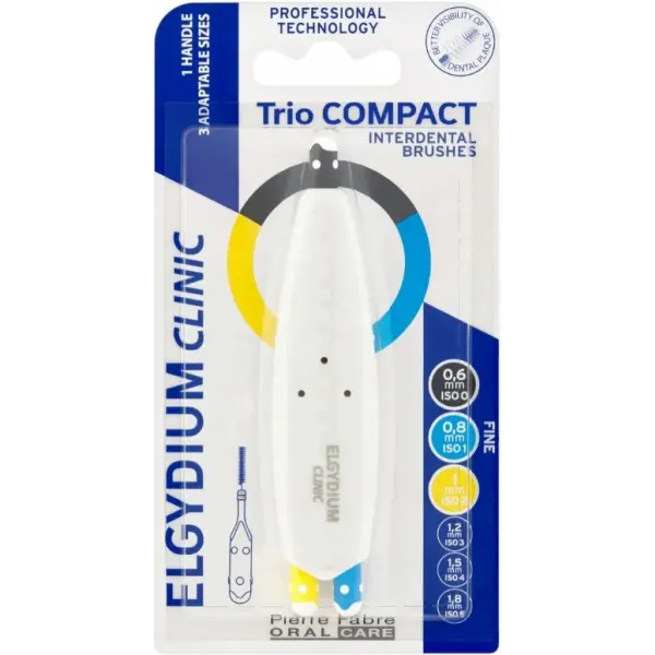 ELGYDIUM CLINIC TRIO COMPACT 012 SZCZOTECZKA DO PRZESTRZENI MIĘDZYZĘBOWYCH MIX
