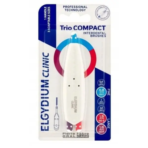 ELGYDIUM CLINIC TRIO COMPACT 145 SZCZOTECZKA DO PRZESTRZENI MIĘDZYZĘBOWYCH MIX 
