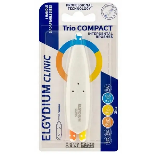 ELGYDIUM CLINIC TRIO COMPACT 123 SZCZOTECZKA DO PRZESTRZENI MIĘDZYZĘBOWYCH MIX 