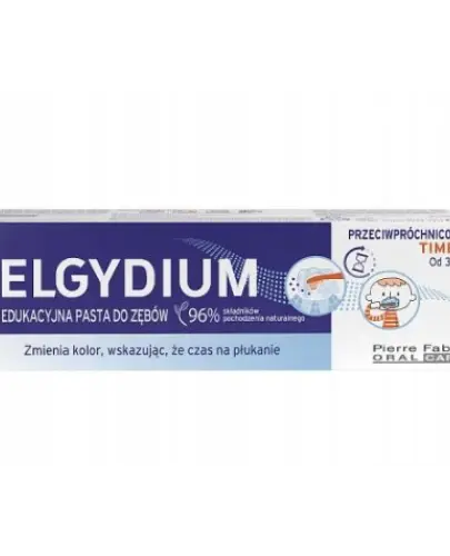 ELGYDIUM TIMER EDUKACYJNA PASTA DO ZEBÓW OD 3 ROKU ŻYCIA 50 ML