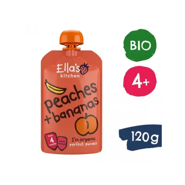 Ella's Kitchen BIO Baby banan i brzoskwinia (120 g)